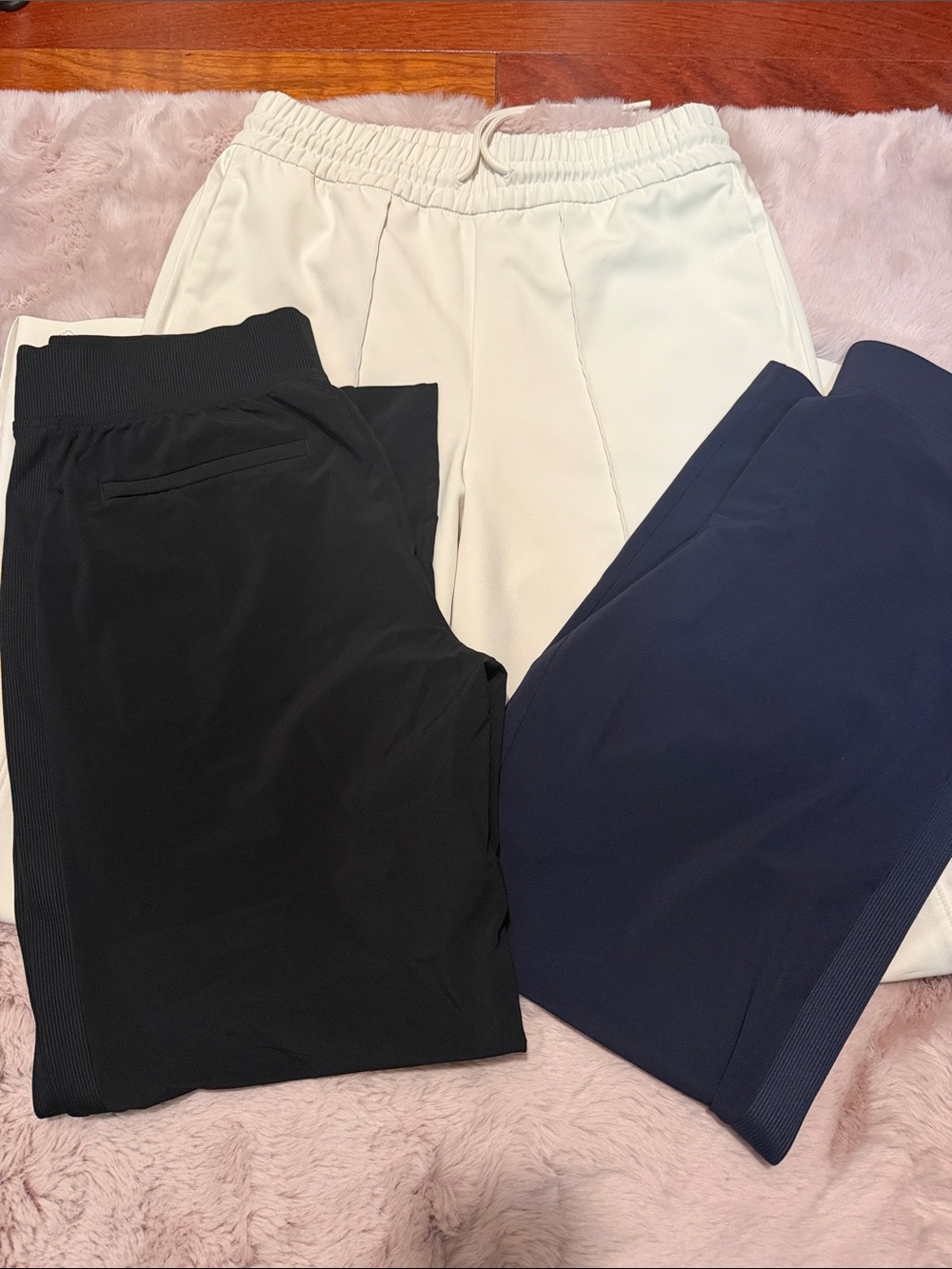Bundle Athlete Women’s Pull-On Wide Leg Pants –Cream, Black & Navy